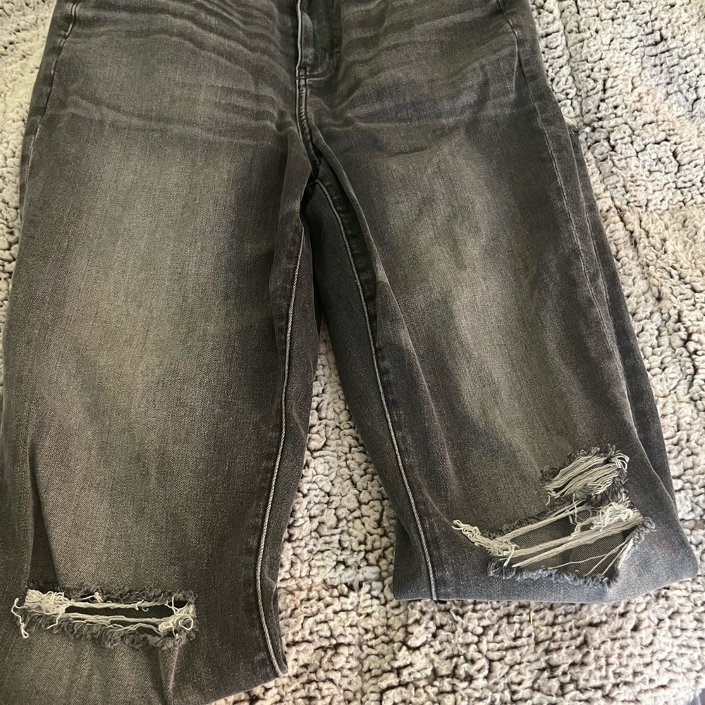 American Eagle Black Distressed Jeans Womens 12 Long